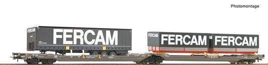 Roco HO 6600235 Articulated double-pocket wagon T3000e  HUPAC   era VI DC  2026 New Item