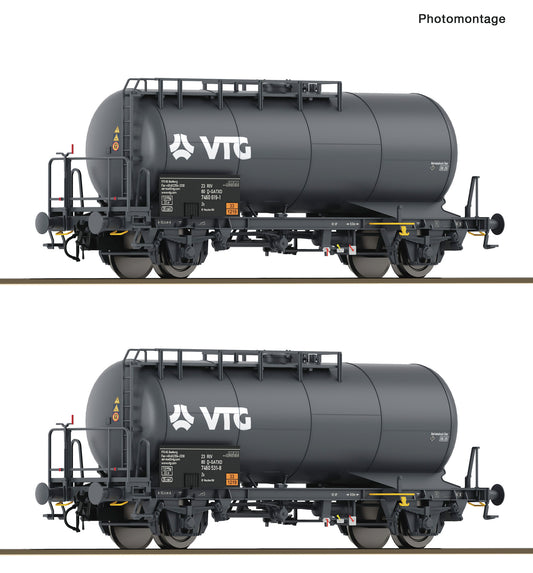 Roco HO 6600246 2 piece set of 'VTG' tank wagons  GATX   era V DC  2026 New Item