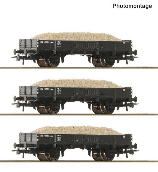 Roco HO 6600259 3 piece set: Sand hopper wagon NS era III DC 2026 New Item