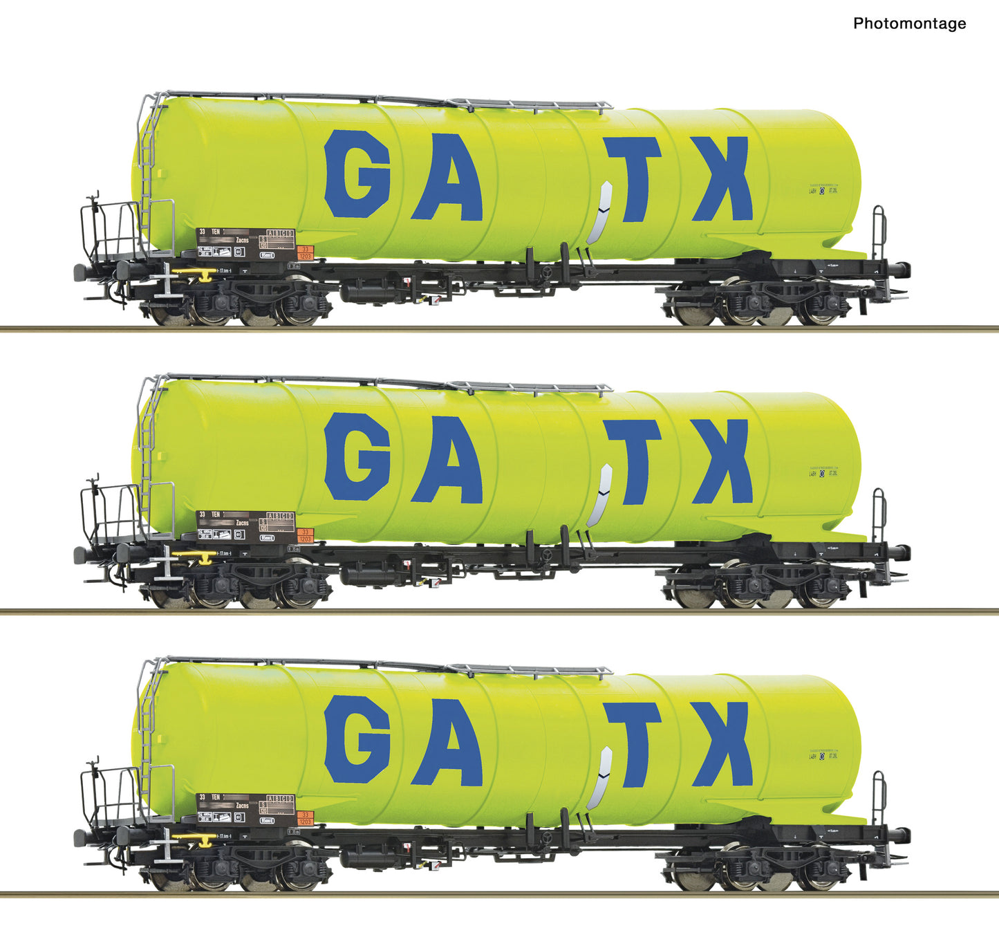 Roco HO 6600277 3 piece set: Tank wagons  GATX   era VI DC  2026 New Item