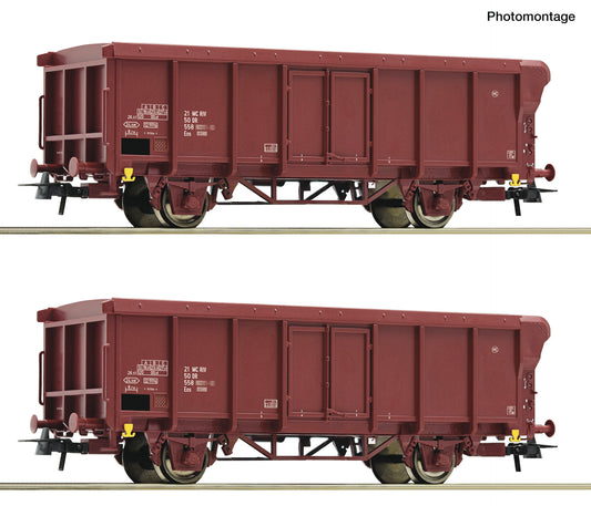 Roco HO 6600280 2 piece set: Open goods wagons DR era IV DC 2026 New Item