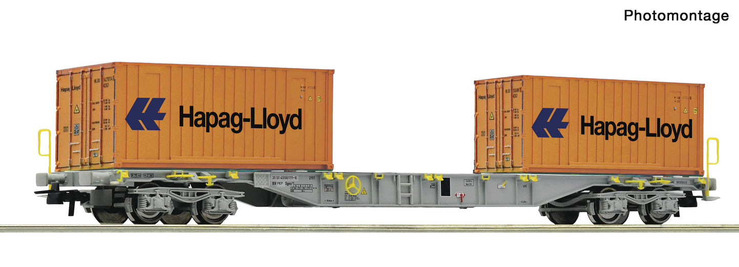 Roco HO 6600304 Container carrier wagon  PKP   era V DC  2026 New Item