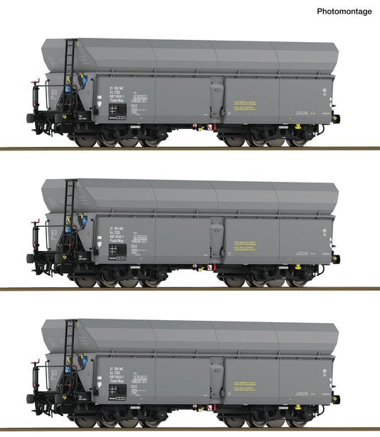 Roco HO 6600325 3 piece set: Self-unloading hopper wagons  CSD   era IV DC  2026 New Item
