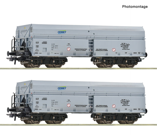Roco HO 6600328 2 piece set: Self-unloading hopper wagons CEMET era VI DC 2026 New Item