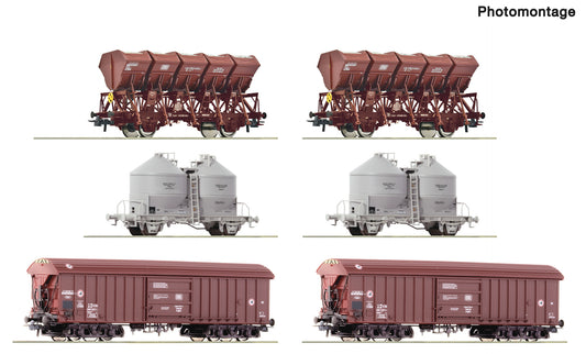 Roco HO 6600329 6 piece display: open cars  DB   era IV DC  2026 New Item