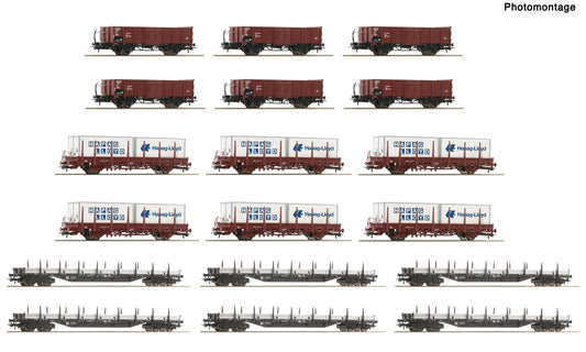 Roco HO 6600335 18 piece display: goods wagons  DB   era IV DC  2026 New Item
