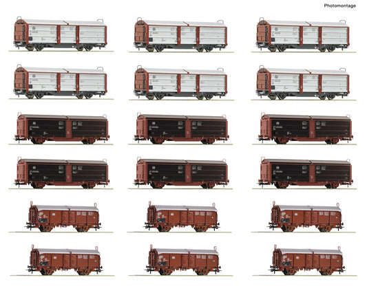 Roco HO 6600340 18 piece display:  wagons  DB   era IV DC  2026 New Item