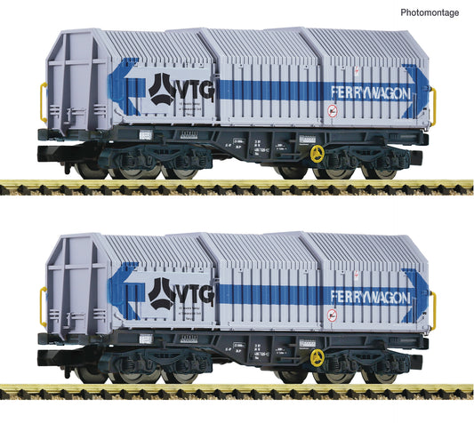 Fleischmann N 6660080 2 piece set: Telescopic hood wagons VTG era IV DC 2026 New Item