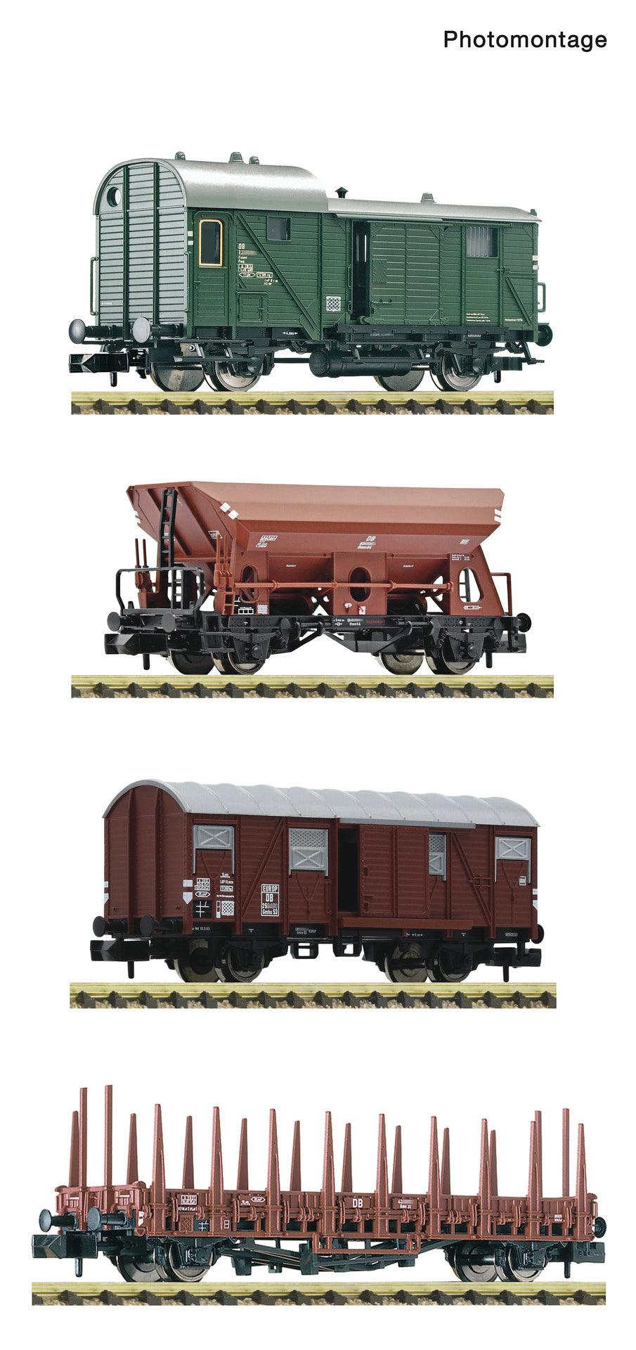 Fleischmann N 6660119 4 piece set: Goods train  DB   era III DC 2025 New Item