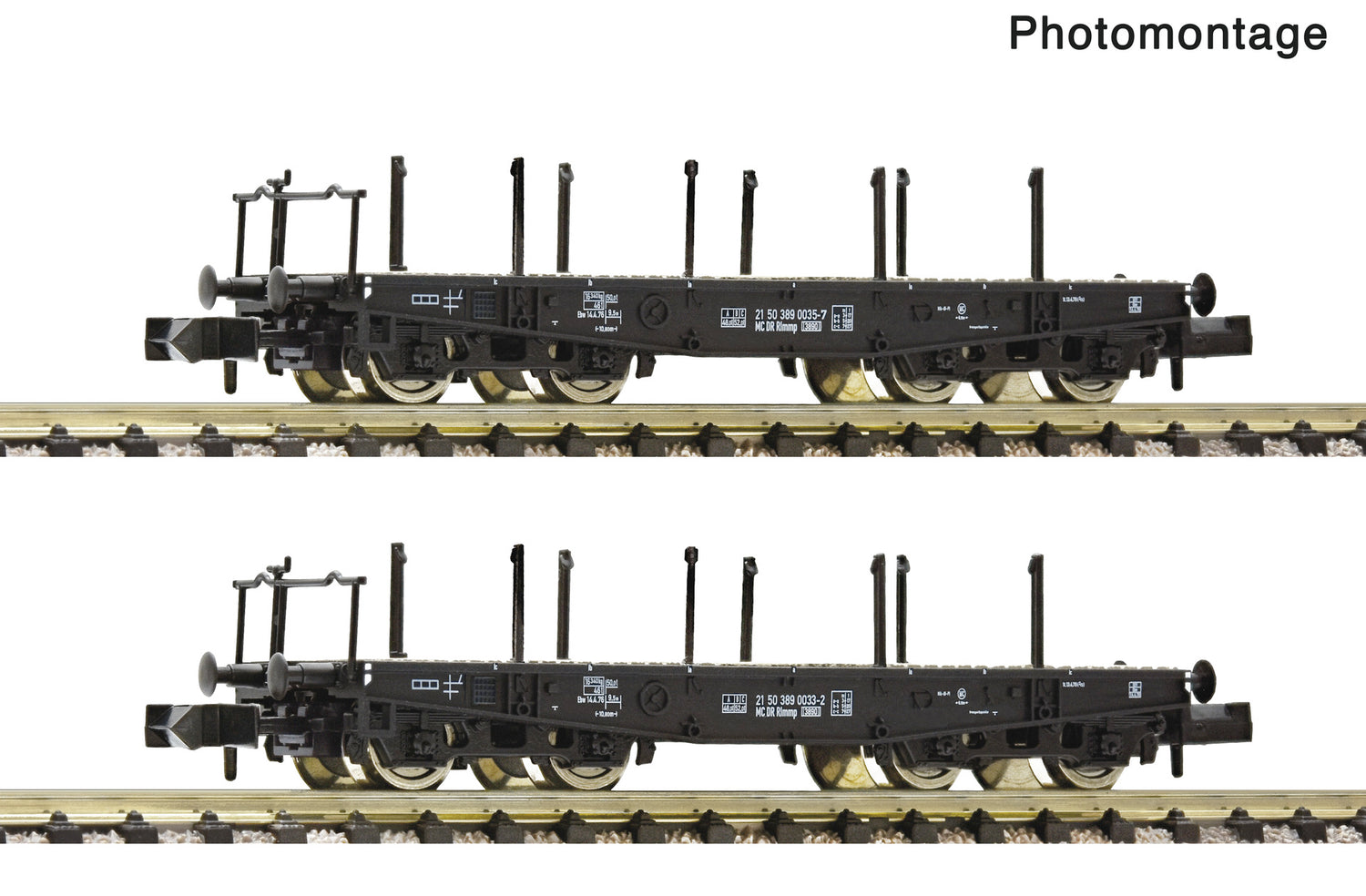 Fleischmann N 6660147 2 piece set: Heavy goods wagons  DR   era IV DC  2026 New Item
