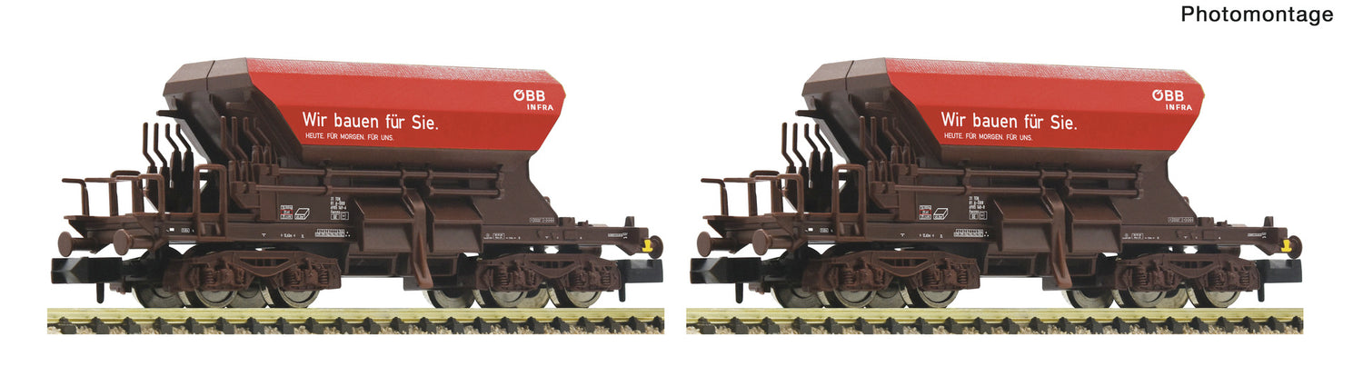 Fleischmann N 6660157 2 piece set: Talbot ballast wagons  OBB Infra   era VI DC  2026 New Item