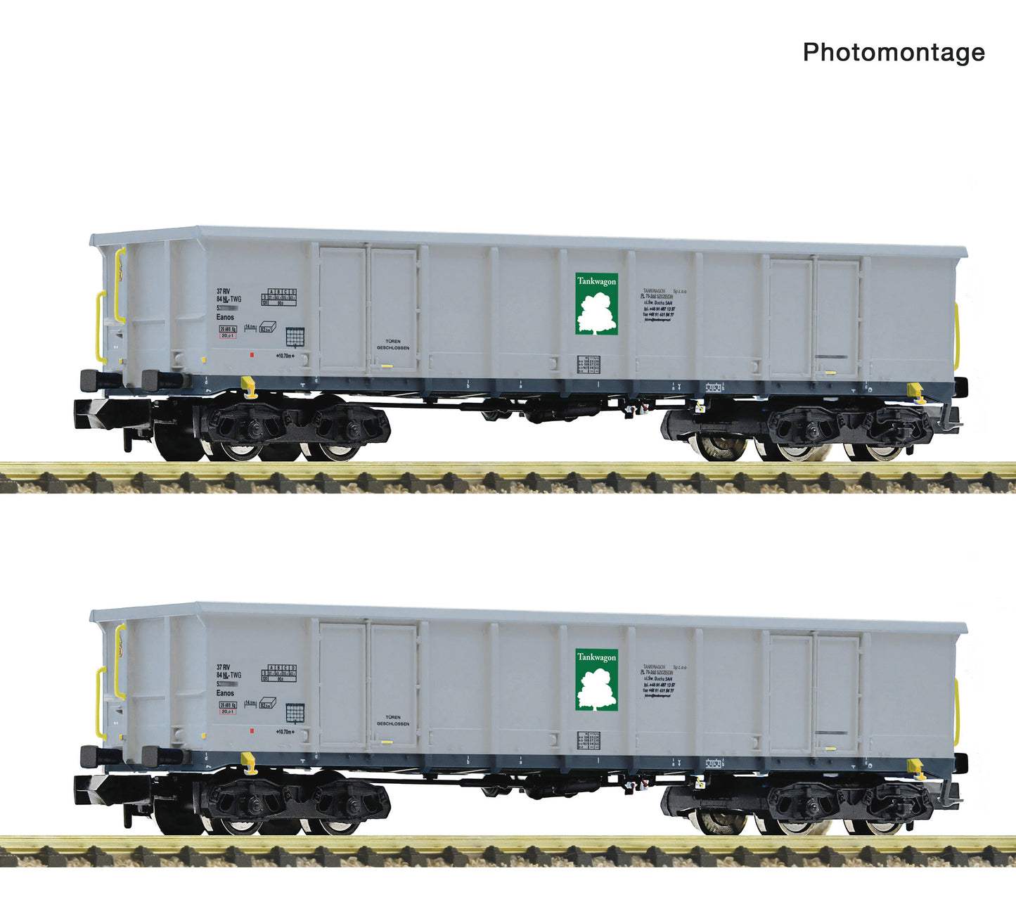 Fleischmann N 6660160 2 piece set: Open goods wagons  Tankwagon   era VI DC  2026 New Item