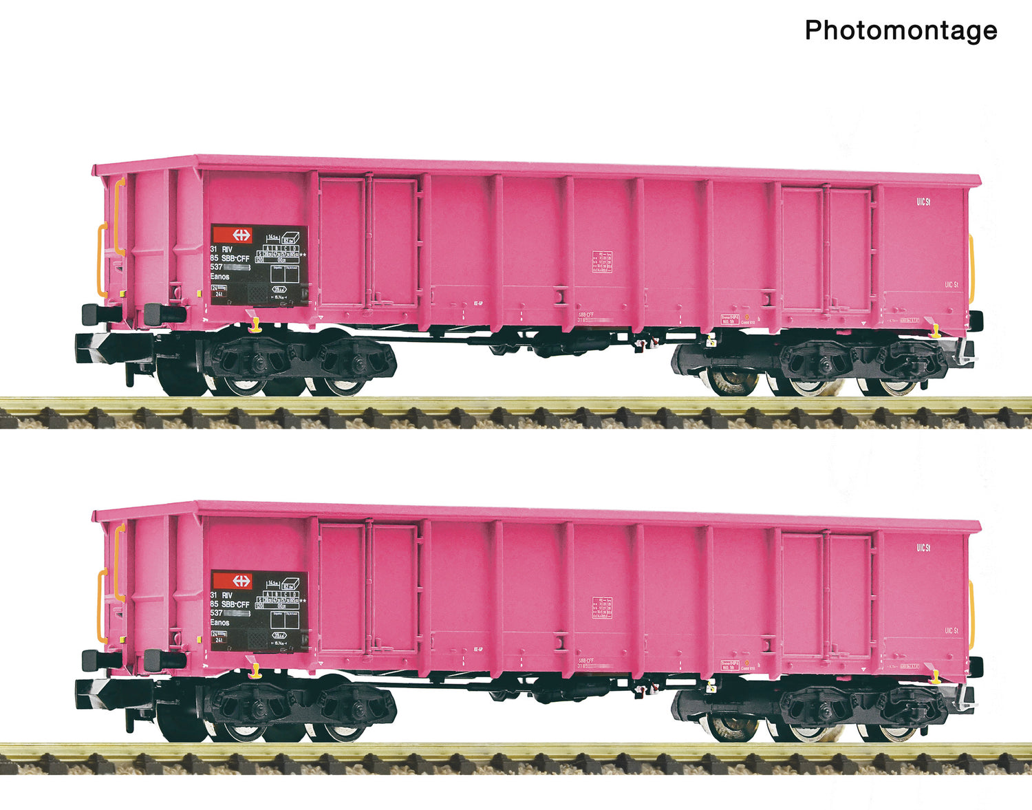 Fleischmann N 6660163 2 piece set: Open goods wagons  SBB   era V DC  2026 New Item