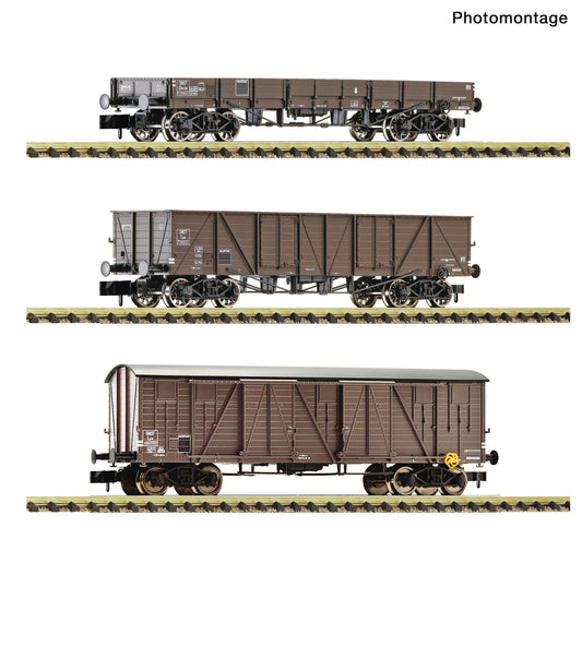 Fleischmann N 6660167 3 piece set: Goods wagons SNCF era III DC 2026 New Item