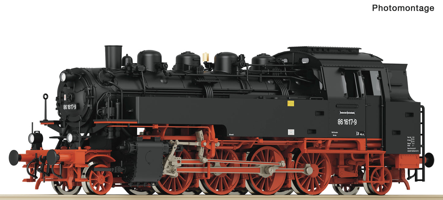 Roco HO 7100027 Steam locomotive 86 1617-9  DR   era IV DC 2025 New Item