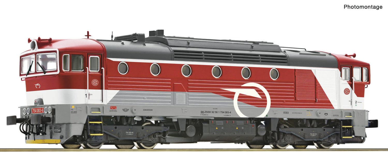 Roco HO 7310082 Diesel locomotive 754 083-4  ZSSK   era VI DC  Fall 2025 New Item