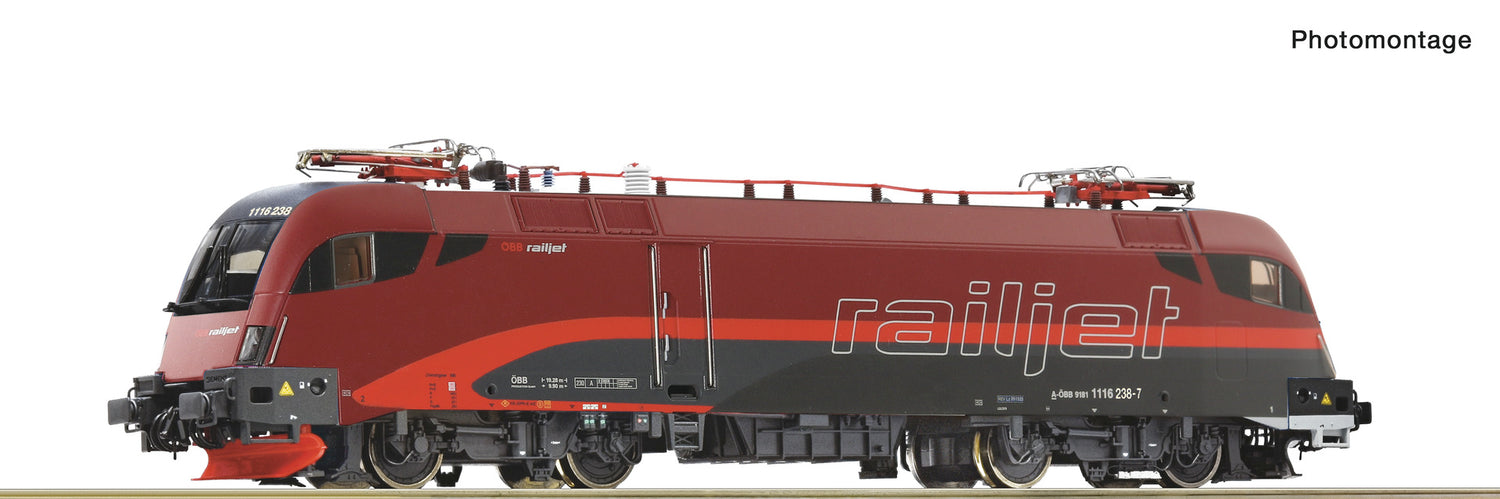 Roco HO 7520208 Electric locomotive 1116 238-7 'Railjet'  ÖBB   era VI AC  Fall 2025 New Item