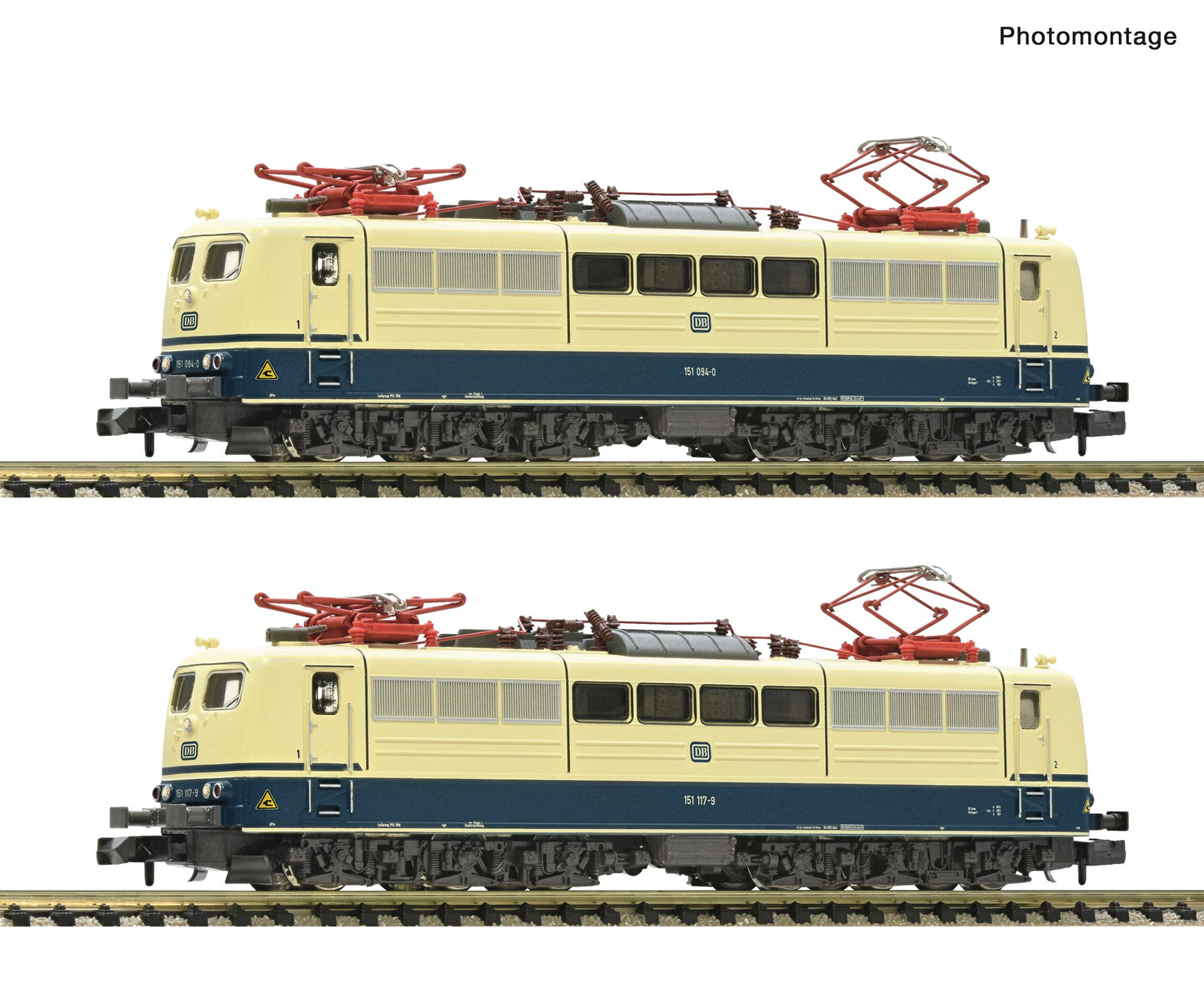 Fleischmann N 7560076 2 pcs. Set: Electric locomotives 151 094-0 and 151 117-9   era IV DC  2026 New Item