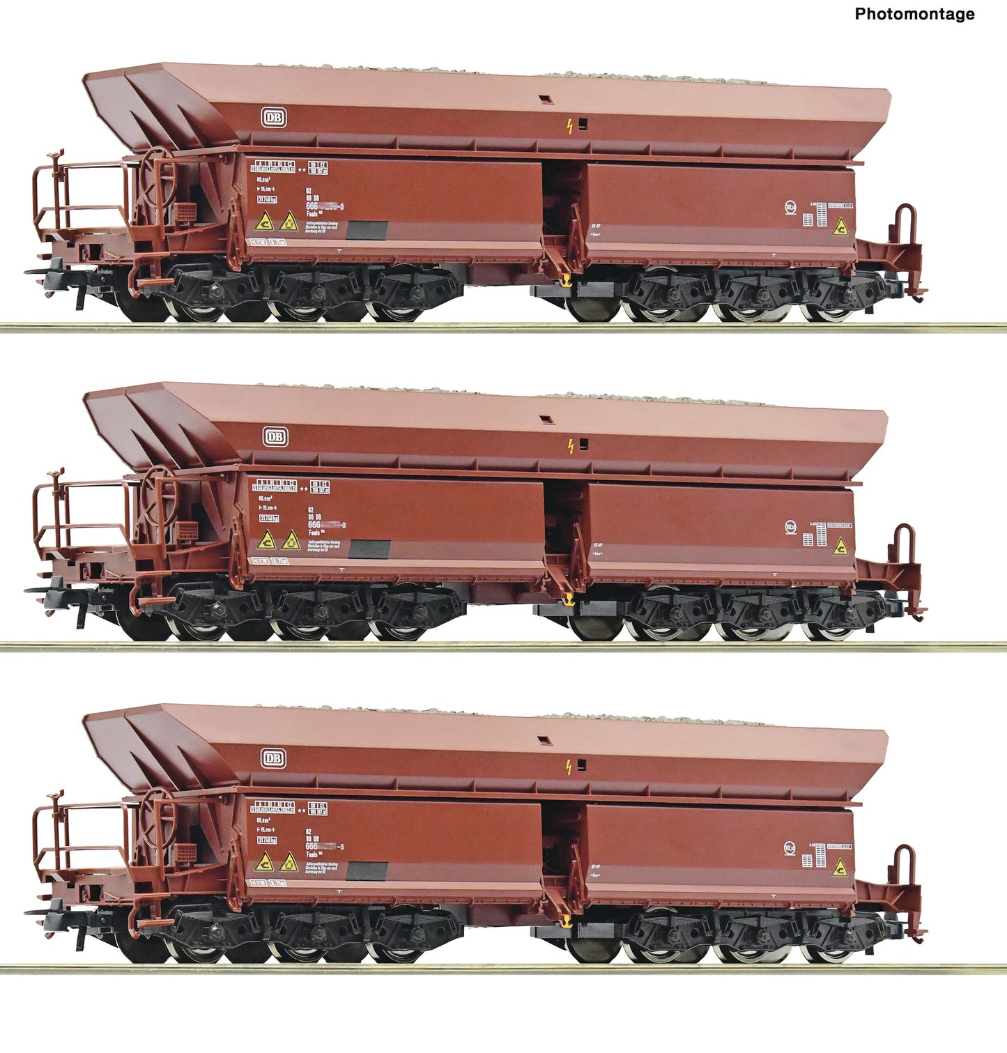 Roco HO 77031 3 pcs. Set 2: Ore Cart   era IV DC  2026 New Item
