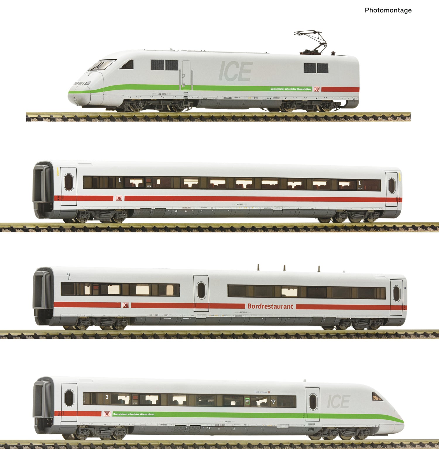 Fleischmann N 7770003 4-piece set: Electrical multiple unit ICE 2 (402 class)  DB AG   era VI DC 2025 New Item