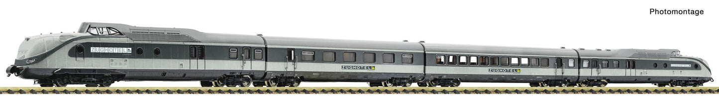 Fleischmann N 7770009 4 piece set: DMU class 601 'Zughotel'  RailAdventure   era VI DC  Fall 2025 New Item