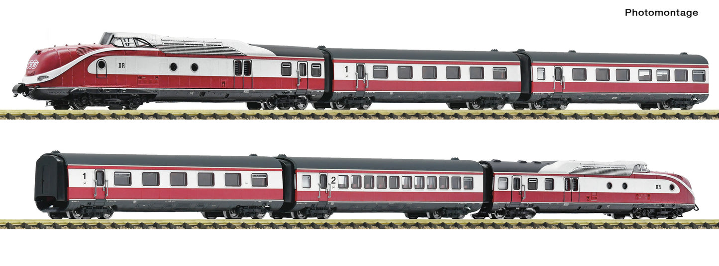 Fleischmann N 7770010 6 piece set: Diesel multiple unit VT 601 'Max Liebermann'  DR   era IV DC  2026 New Item