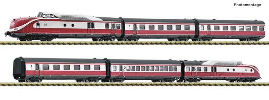 Fleischmann N 7770010 6 piece set: Diesel multiple unit VT 601 'Max Liebermann' DR era IV DC 2026 New Item