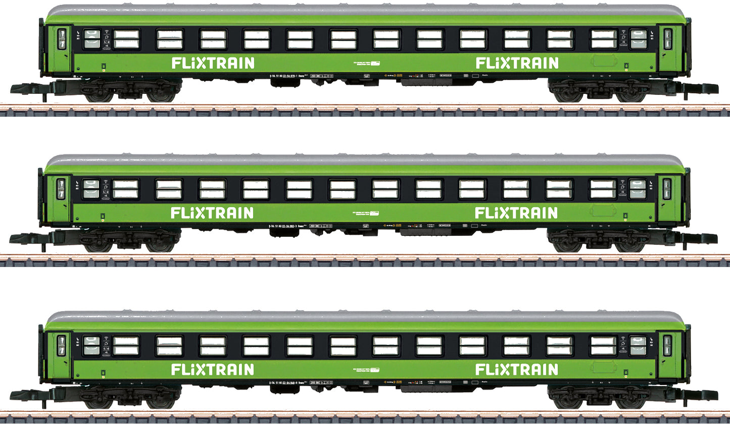 Marklin Z 87403 Flixtrain Car Set 1 Era VI  Summer 2025 MHI New Item