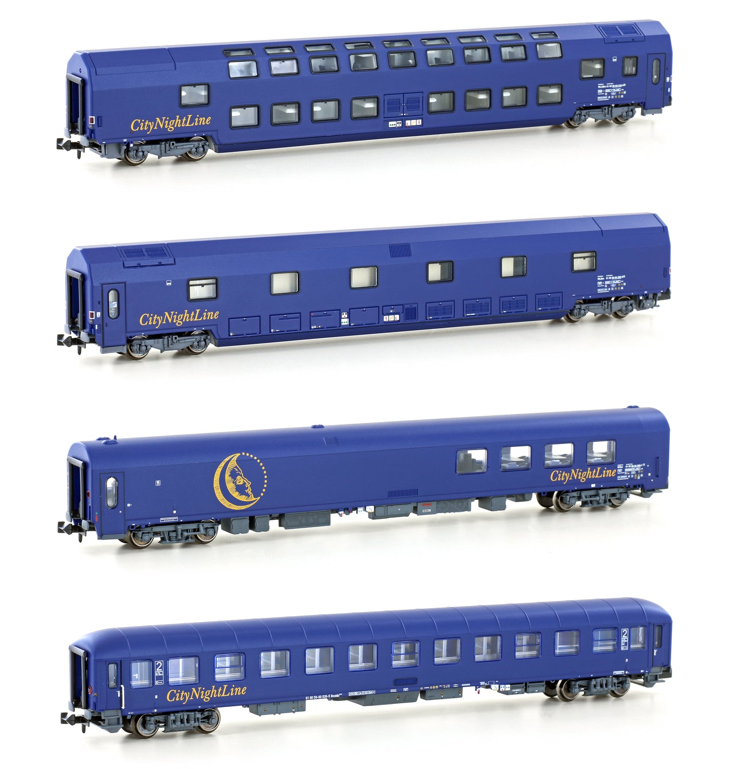 LS Models N scale LS97003N Set of 4 CNL Night Train coaches, Ep.V, CNL 212/213, Set II