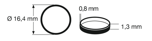 Fleischmann HO 648007 Traction Tires 10pcs set 16,4 mm, width 1,3 mm
