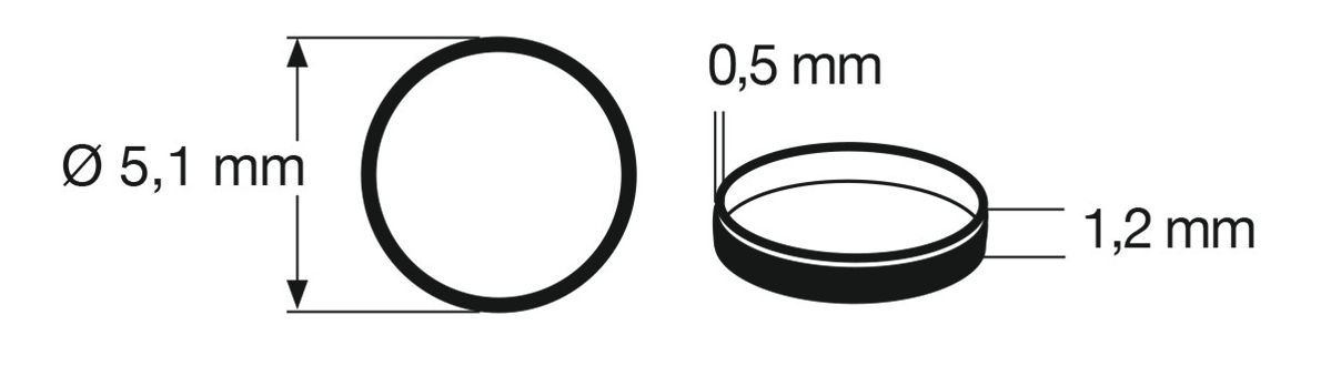 Fleischmann N 948001 Traction Tires 10pcs set 5.1mm width 1.2mm