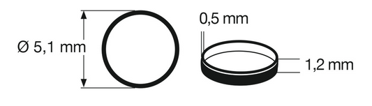 Fleischmann N 948001 Traction Tires 10pcs set 5.1mm width 1.2mm