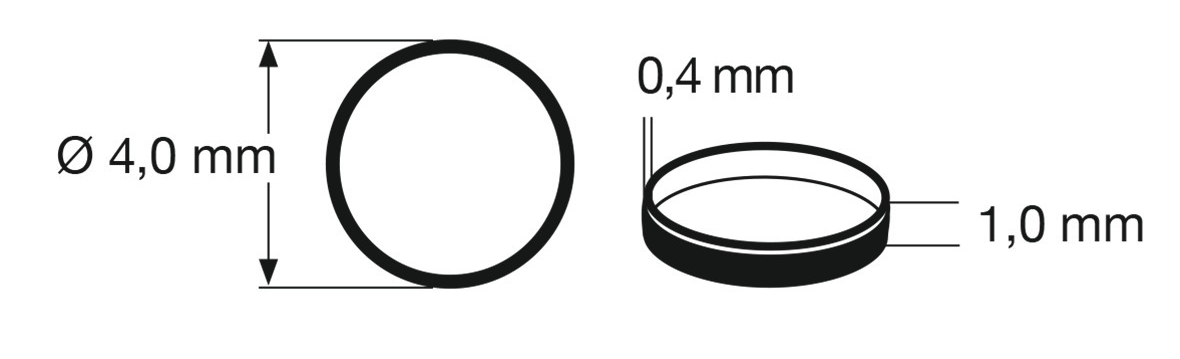 Fleischmann N 948002 Traction Tires 10pcs  set 4mm width 1mm