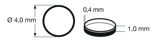 Fleischmann N 948002 Traction Tires 10pcs  set 4mm width 1mm