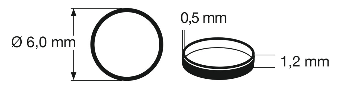 Fleischmann N 948003 Traction Tires 10pcs set 6mm width 1.2mm
