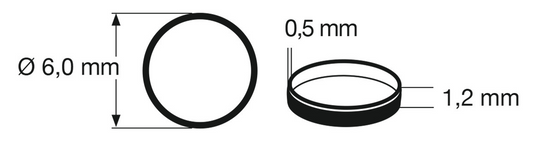 Fleischmann N 948003 Traction Tires 10pcs set 6mm width 1.2mm