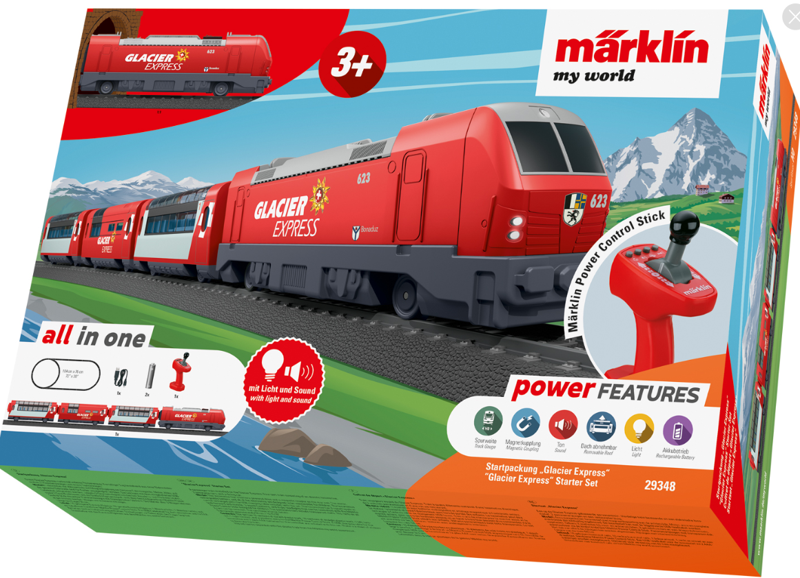 Marklin HO 29348 My World "Glacier Express" Starter Set