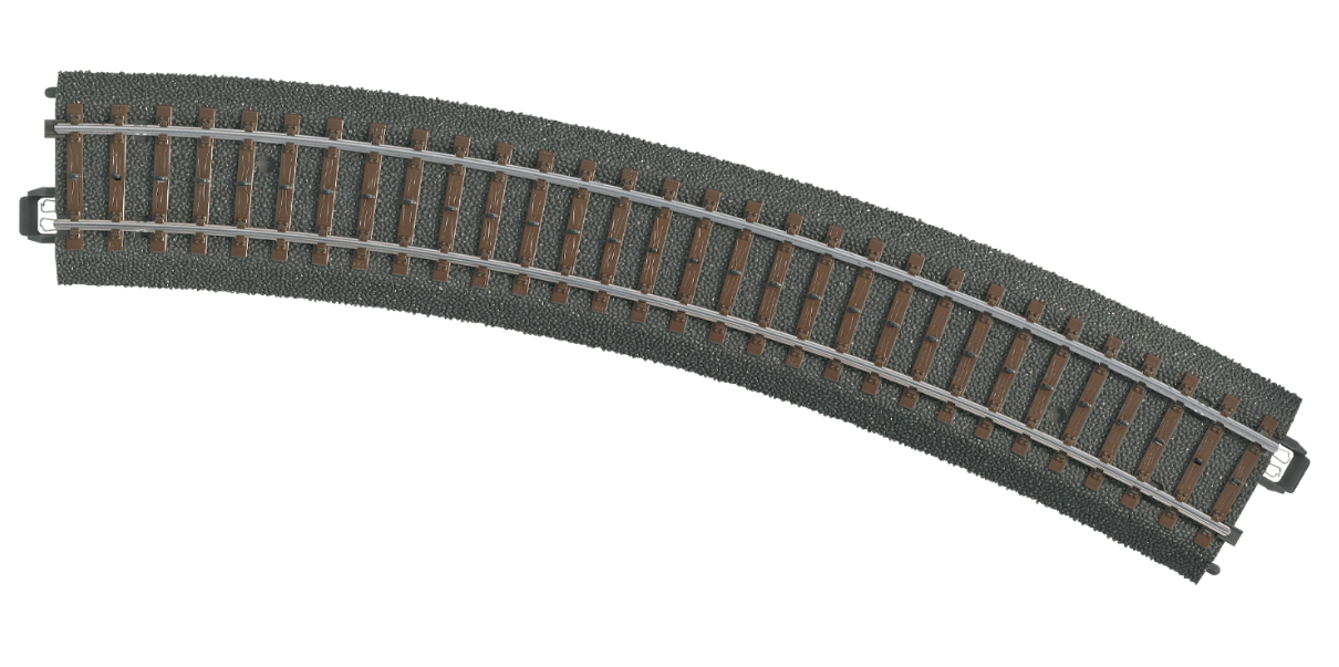 Marklin HO 24230 3-Rail R2 Curve C-Track -- 17-1/4  43.8cm Radius, 30-Degree