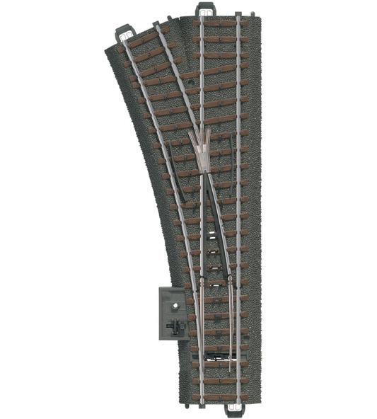 Marklin HO 24611 3-Rail C Track -- Manual Turnout - Left-Hand