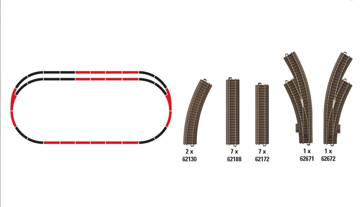 Trix HO 62903 C Track C2 Extension Set Trix H0 2026 New Item