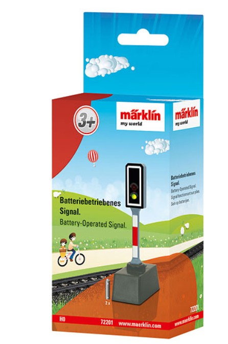 Marklin HO 72201 Battery-Powered LED Block Signal - My World -- 4-3/4  12cm Tall
