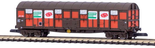 AZAR Models Z W04-SN SNCF boxcar with bogie - Brown SERNAM