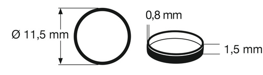 Fleischmann HO 648010 Traction Tires 10pcs set H0 11.5 mm, width 1.5 mm