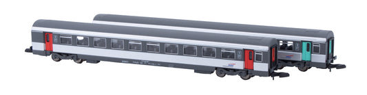 AZAR Z V01-CPP1 CORAIL Vtu coaches - nouvelle deco livery- 1st Cl x1 + 2nd Cl x1 SNCF V-VI