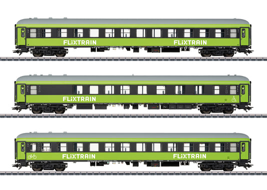 Marklin HO 42957 “FlixTrain” Express Train Car Set 1 Fall 2026 MHI Q3