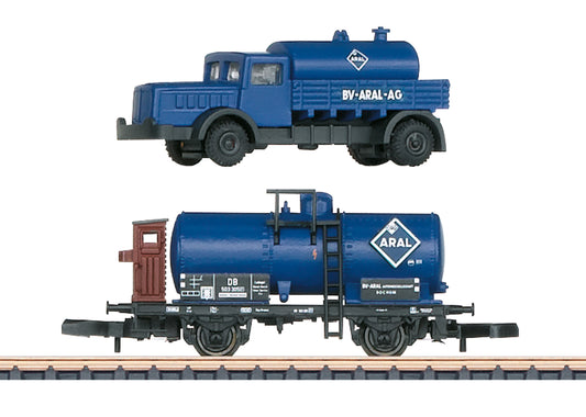 Marklin Z 82325 Tank Cars 2-a BV-ARAL-AG DB EP. III