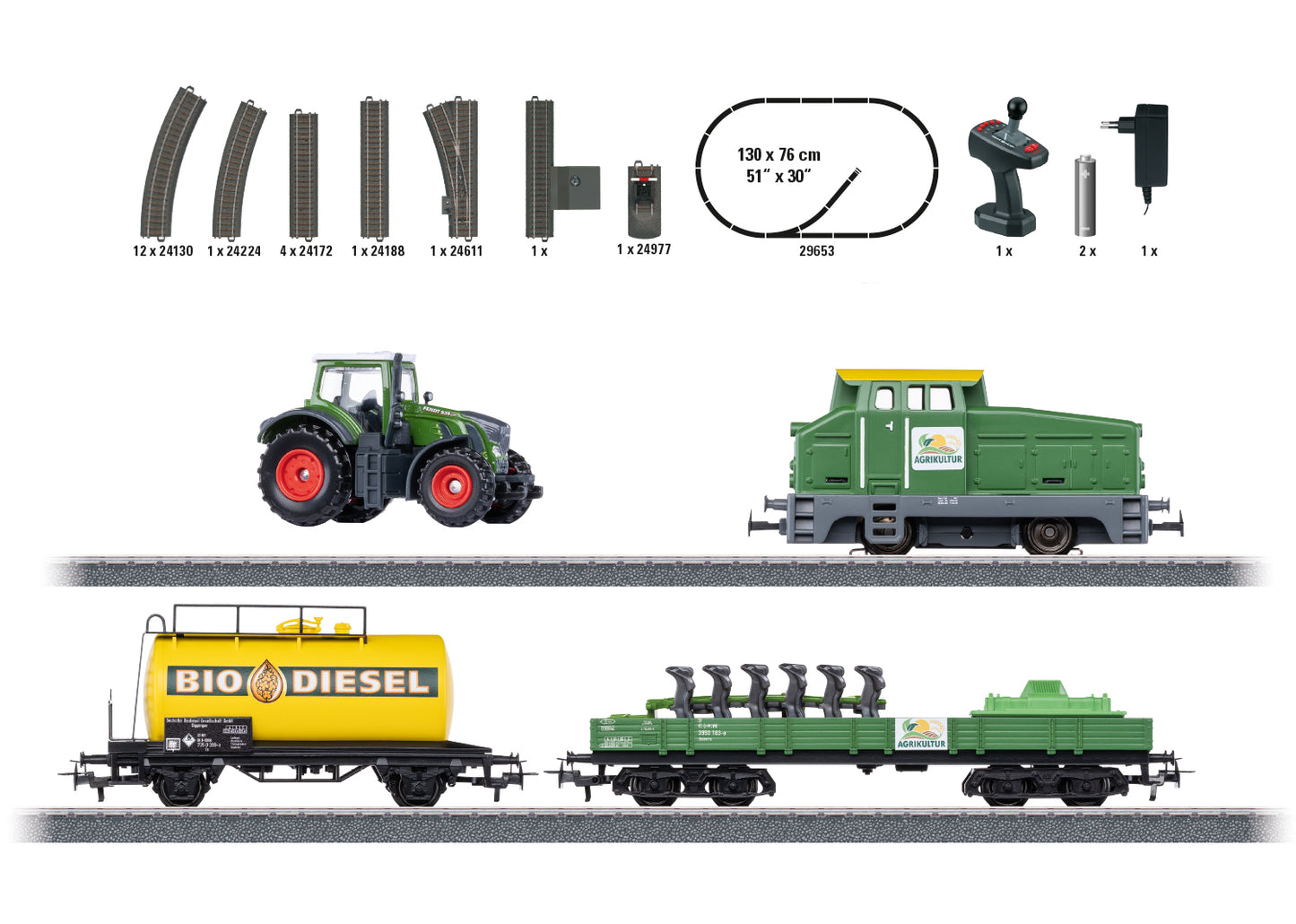 Marklin HO 29653 "Farming Train" Starter Set