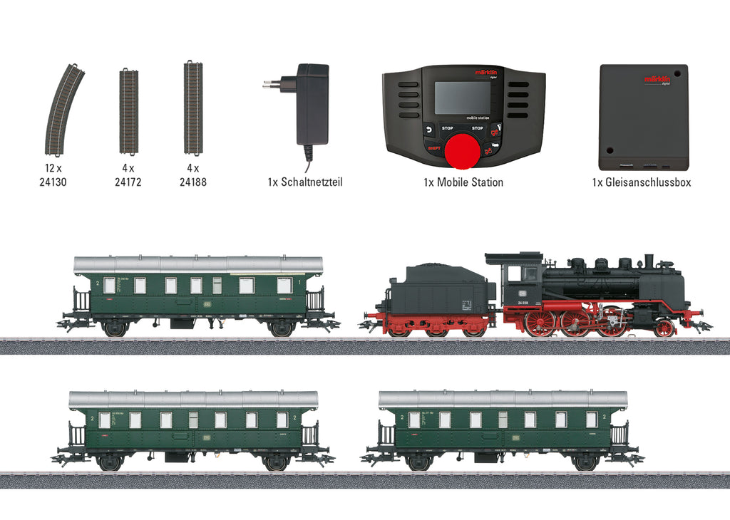 Marklin HO 29244 Digital-Starter Set 'Branch Line BR 24' US 120v Power