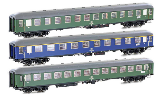 Hobbytrain/LS Models HO H43041 3ER SET PERSONENWAGEN DB, EP.IVA, D1213, AC