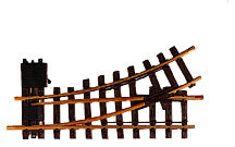 LGB G 12100 R1 30-Degree Manual Turnout 4'3 Diameter -- Left Hand